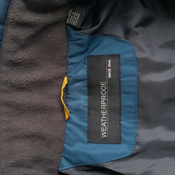 WEATHERPROOF Men’s Ultra Luxe Water Resistant Puffer Jacket Blue Sphere XXL EUC - Picture 6 of 11